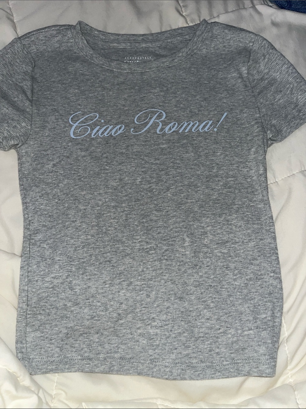 Aeropostale Gray Short-Sleeve 'Ciao Roma!' Tee